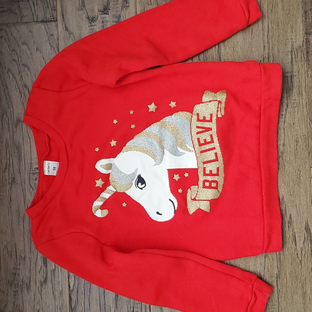 Toddler Christmas Believe Unicorn sweater